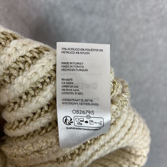 Anthropologie Pilcro Gold Turtleneck Sleeveless Knit Sweater Vest Size Small - Picture 6 of 6